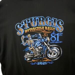 STURGIS 2021 4XL T-SHIRT BLACK SKELETON GRAPHIC TEE XXXXL BIKER HARLEY